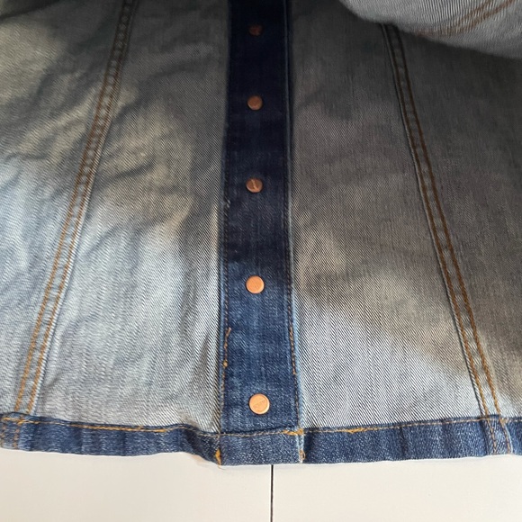 J Crew Denim Skirt XS Flare Mini with Button down Size 26 - Picture 7 of 8